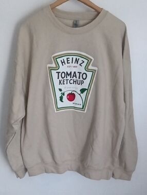 Tomato Ketchup Graphic Sweatshirt - Beige